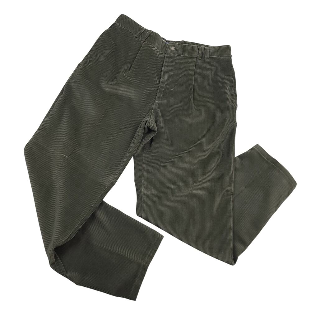 Vintage Compagnie Generale Aeropostale Men's Corduroy Pants 34x34 Green EUC